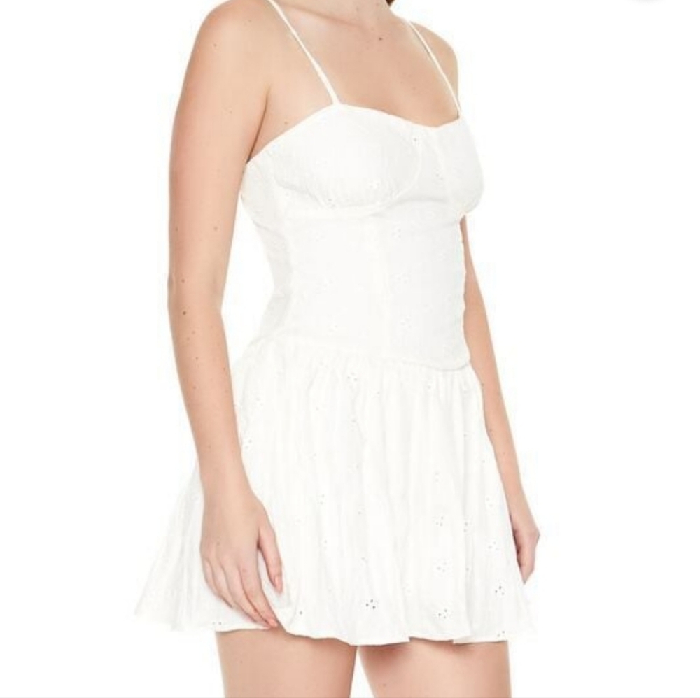 New. White Spaghetti Strap Dress